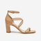 Women's Strappy Beige Heeled Sandals