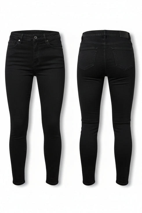 Women's High-Waisted Black Skinny Jeans