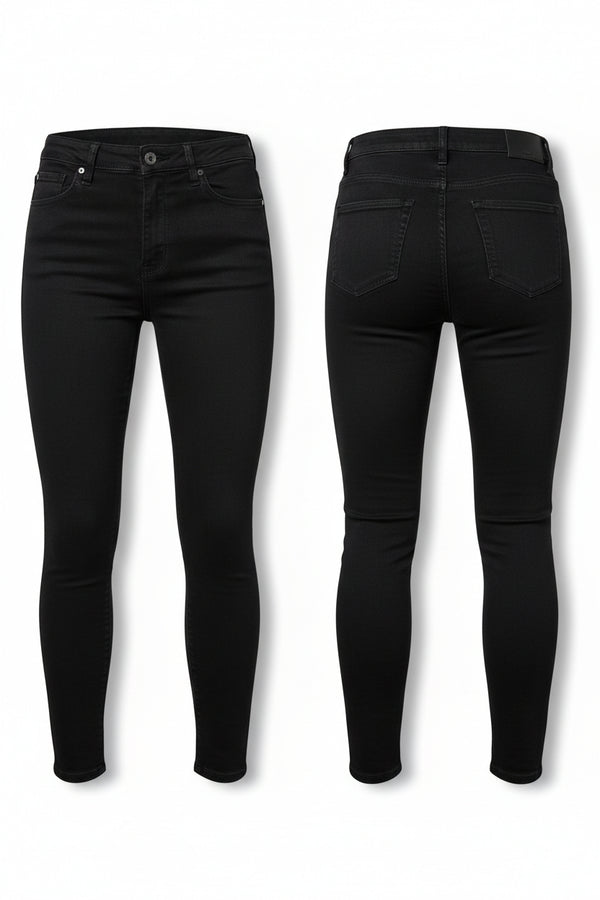 Women's High-Waisted Black Skinny Jeans